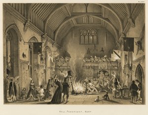 Hall, Penshurst, Kent af Joseph Nash