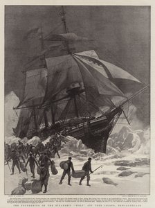 Grundlæggelsen af dampskibsulven ud for Fogo Island, Newfoundland af Joseph Nash