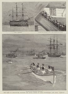 Kapsejlads i Greenhithe mellem flådekadetterne fra HMS Worcester og HMS Conway