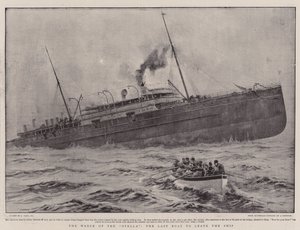 Stellaens vrag, den sidste båd, der forlader skibet af Joseph Nash