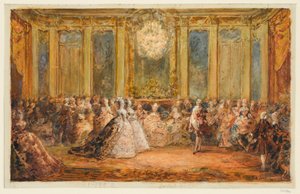Modtagelse i spejlsalen i Versailles