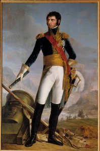 Portræt i fuld længde af Jean Baptiste Jules Bernadotte (1763-1844) prins af Ponte Corvo derefter Charles Jean XIV, konge af Sverige i 1818, repræsenteret i 1804 Maleri af Joseph Nicolas Jouy (1809-1880) 1852. Dim. 2,1x14. Hr. af Joseph Nicolas Jouy