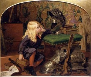Jeg spekulerer på, hvem der boede derinde? (olie på lærred) af Joseph Noel Paton