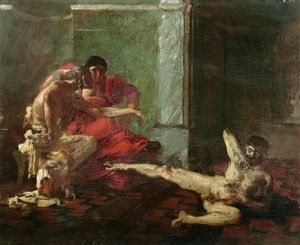 Locusta tester gift på en slave, ca. 1870-80 af Joseph-Noel Sylvestre
