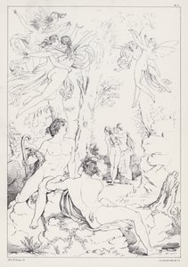 Shelleys Prometheus Ubundet, Akt II, Scene 2 af Joseph Noel after Paton