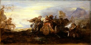 Scene fra oldtidens historie, ca. 1680-90 (olie på papir på lærred)