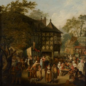 Eccles Wakes (öljy paneelissa) af Joseph Parry