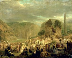All Souls"-dag på kirkegården i Glendalough af Joseph Peacock