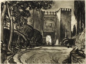 En port til Segovia af Joseph Pennell