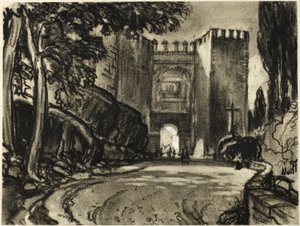 En port til Segovia af Joseph Pennell