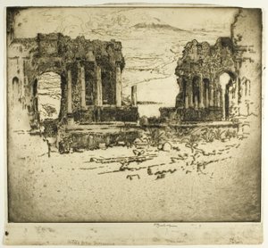 Aetna fra Taormina af Joseph Pennell