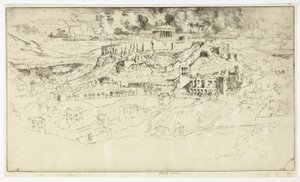 Athen fra Philopotes grav af Joseph Pennell