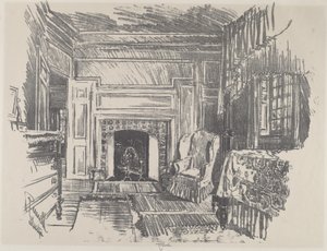 Sengeværelse, Stenton af Joseph Pennell