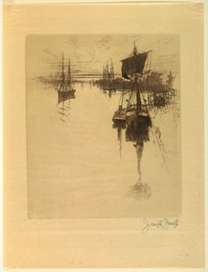 Nedenfor Chestnut Street Bridge af Joseph Pennell