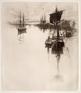 Under Chestnut Street Bridge, Philadelphia, 1884. af Joseph Pennell