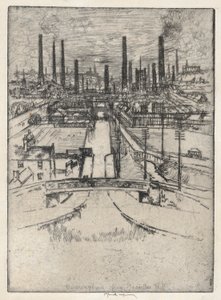 Birmingham fra Granlley Hill af Joseph Pennell