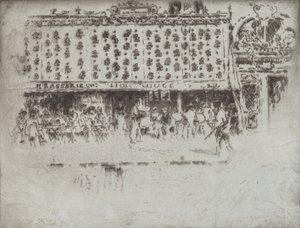 Brasserie, Au Lion Rouge, 1893. af Joseph Pennell