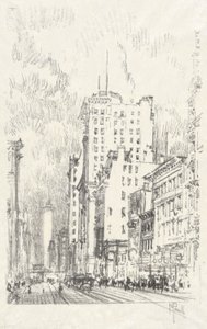 Broadway Above 23rd Street, #11 i Iconophile Club Collection af Joseph Pennell