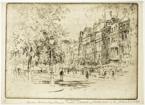 Cheyne Walk, Chelsea af Joseph Pennell