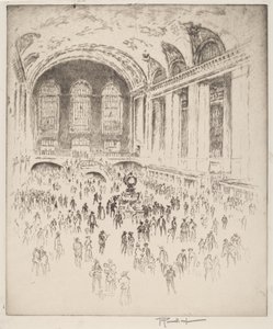 Concourse, Grand Central, New York af Joseph Pennell