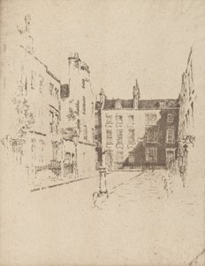 Cowley Street, Westminster, 1906. af Joseph Pennell