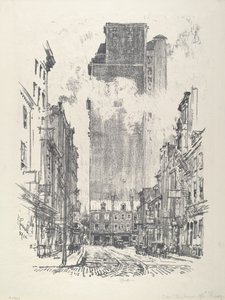 Ned ad Sansom Street, 1912. af Joseph Pennell