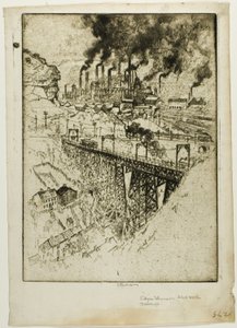 Edgar Thompson Works, Bessemer af Joseph Pennell