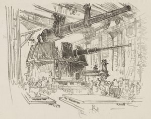 Engelsk War Work: Fitting Guns in Turrets af Joseph Pennell