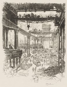 Engelsk krigsværk: The Great Tower, Pig Iron af Joseph Pennell