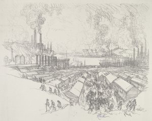 Klokken fem af Joseph Pennell