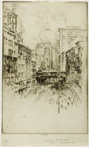 Forty-Second Street af Joseph Pennell