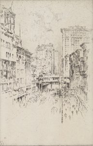 Forty-Second Street, 1904. af Joseph Pennell