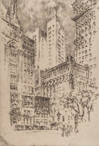 Fire-etagers hus, 1904. af Joseph Pennell