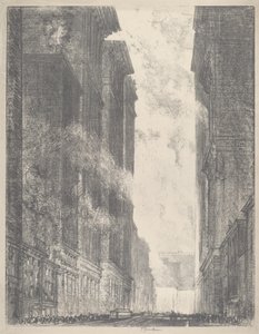 Fourth Avenue, 1910. af Joseph Pennell