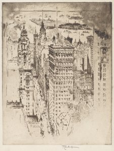 Gylden Gesims, No.II af Joseph Pennell