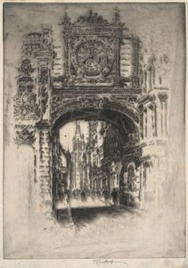 stort ur; Rouen af Joseph Pennell