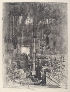 Gun Pit, No.II, 1917. af Joseph Pennell