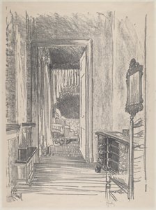 Gang til soveværelse, Stenton, 1912. af Joseph Pennell