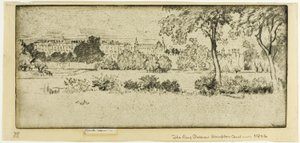 Hampton Court, Long Palace af Joseph Pennell