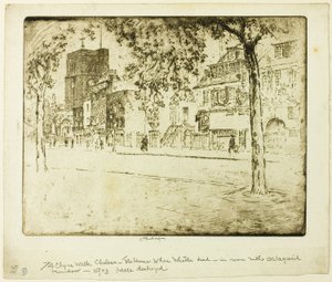 Hus, hvor Whistler døde af Joseph Pennell