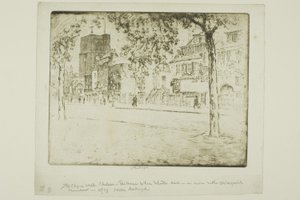 Hus, hvor Whistler døde af Joseph Pennell