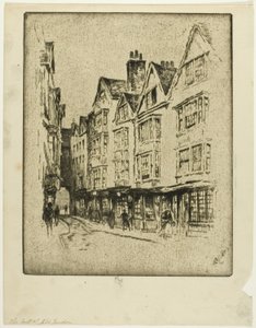 Sidste af Old London, Cloth Fair af Joseph Pennell