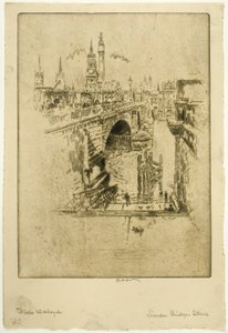 London Bridge Trapper af Joseph Pennell