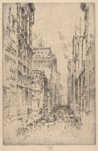 Nedre Broadway af Joseph Pennell