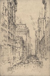 Lower Broadway, 1904. af Joseph Pennell