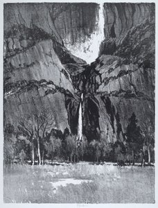 Lower Falls, Yosemite af Joseph Pennell