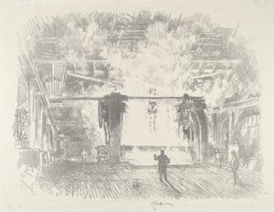 Fremstilling af panserplade, 1916. af Joseph Pennell