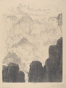 Tåger i Canyon, No.II af Joseph Pennell