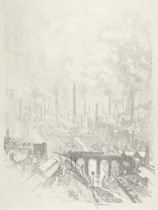 Munitions City, No.I, 1916. af Joseph Pennell
