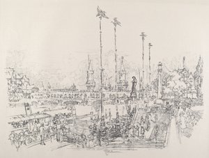 Oberbaum-broen, Berlin af Joseph Pennell